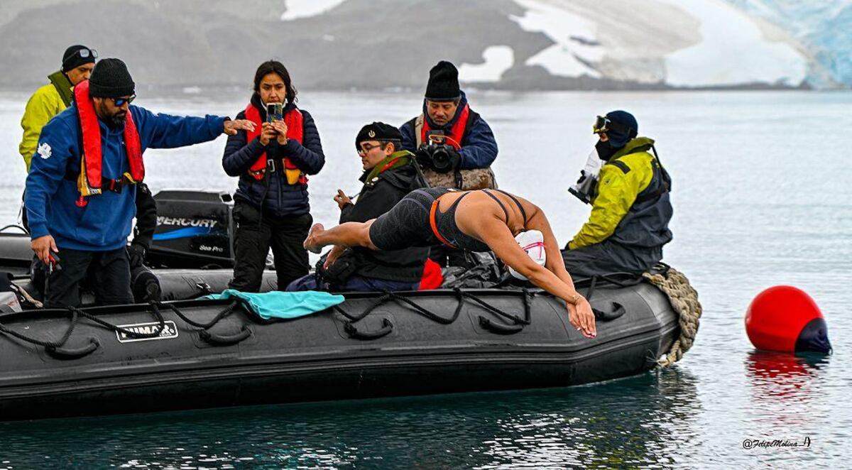 Bárbara Hernández, la Sirena de Hielo chilena que nada en aguas glaciales y ostenta el récord del nado más largo en la Antártida